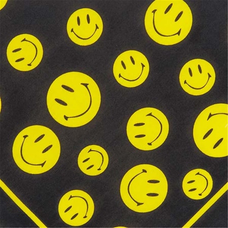 Petedge Top Performance Smiley Face Bandana - Black ZX1548 17